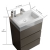 NicBex Bathroom Vanity with Sink Basin,Bathroom Sink Vanity with Storage Space,24/30/36 inch Bathroom Sink Cabinet without Drain,Walnut/Gray - 3 of 4