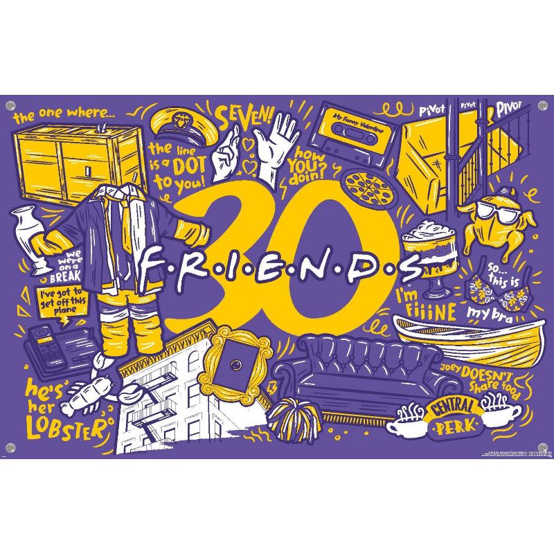 Trends International Friends 30th - Purple Unframed Wall Poster Prints, 4 of 7