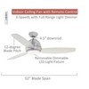 Luminance Kathy Ireland Home Curva 52" LED Indoor Ceiling Fan, 6-Speed Remote Control, Brushed Steel - 2 of 4