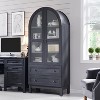 71″ Tall Arched Pantry Cabinet with 2 Drawers & Adjustable Shelves & glass doors, Modern Farmhouse kitchen Storage Cabinet - 2 of 4