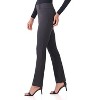 Rekucci Women's Pull-On Straight Leg Pants with Pockets & Tummy Control – Office Workwear Stretch Trousers - 2 of 4
