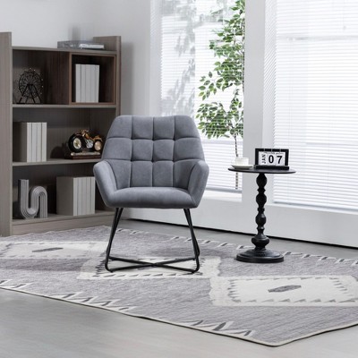 NicBex Modern Accent Chair with Metal Legs, Velvet Contemporary Desk Chair, Living Room Chair for Office, Home, Small Spaces