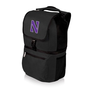 NCAA Northwestern Wildcats Zuma Backpack Cooler - Black - 1 of 3