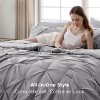 Bedsure Comforter Set – Solid Diamond Pintuck Design Bedding, GentleSoft™ Pintuck Bed Set Gift for Family,Pinch Pleat All Season Comforter with Sheets - 2 of 4