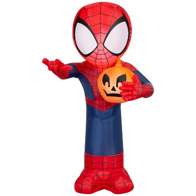 Gemmy Airblown Inflatable Halloween Spider Man Marvel, 3.5 ft Tall, Multicolored