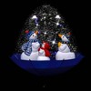 vidaXL 2ft Blue Artificial PVC Christmas Tree with Snowfall Effect, Integrated Festive Lights - 3 of 4