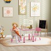Aghana Digitals 3-Piece Toddler Table & Chair Set: Height-Adjustable, Space-Saving with Storage, - 2 of 4