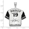 Black Bow Jewelry Sterling Silver Harold Baines Signature Enamel Jersey Pendant - 4 of 4