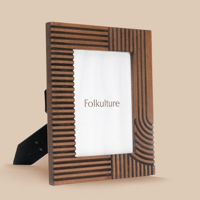 Folkulture Picture Frames 5" x 7" Wooden Picture Frame or Photo Frames for Wall or Poster Frame, Photo Wall Display Gifts for Women (Curvy Tales)
