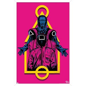 Trends International Netflix Squid Game - Masked Men Framed Wall Poster Prints - 1 of 4