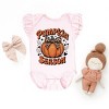 The Juniper Shop Coquette Pumpkin Season Leopard Flutter Sleeve Bodysuit - 18M - Ballerina - 2 of 4