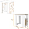 NicBex Kitchen Island Cart with 3 Open Shelves and 1 Door Cabinets,Kitchen Island with Storage,Modern Kitchen Cart,Island Table for Kitchen - 3 of 4