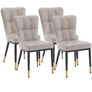 Bekrvio Leather Dining Room Chairs, Set of 4 - 1 of 4