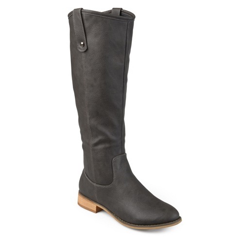 Journee Collection Extra Wide Calf Women's Taven Boot Grey 6 : Target