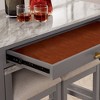 NicBex Dining Table 39" Modern Rectangular Counter Height Wooden Dining Table Faux Marble Top for Dining Room - 2 of 4