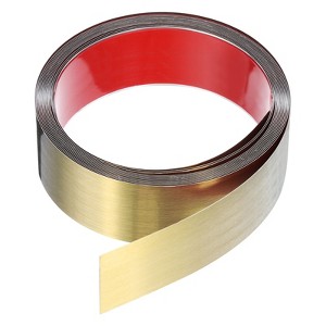 Unique Bargains Self-Adhesive Stainless Steel Mirror Finish Peel and Stick Wall Trim - 1 of 4