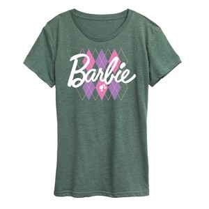 Women's - Barbie - Argyle Short Sleeve Graphic T-Shirt - 1 of 4