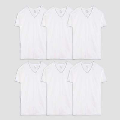 Fruit of the Loom Men's Big & Tall V-Neck Undershirt - White 3XLT