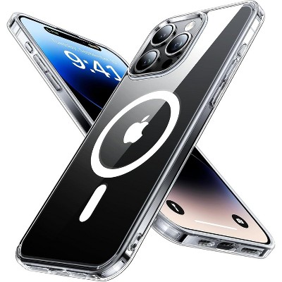 Entronix [Magnetic] Case Compatible with iPhone 14 Pro Max - [Hard Back] Slim Clear