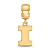 Black Bow Jewelry 14k Yellow Gold Plated Sterling Silver Illinois Fighting Illini NCAA Bead Charm - 2 of 4