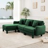 VASIP Boucle Fabric 3-Seater Sofa, Shell-Shaped Armrests & Self-Wrapped Cylindrical Legs, for Living Room & Apartment,Beige - 3 of 4