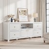 Farmhouse TV Stand for 75/80 Inch TVs, Long Entertainment Center w/6 Storage Drawer & Soundbar Shelf, Television Consoles Stands for Home - 4 of 4
