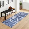 Washable Vintage Patchwork  Printed Rug Non Slip Low Pile Rug Soft Throw Floor Cover Foldable Indoor Carpet for Living Room Bedroom Playroom - 3 of 4