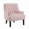 CAVINAS Polyester Accent Chair with Tufted Backrest and Wood Legs,Modern Upholstered Living Room Chairs,Reading Chairs for Living Room - 2 of 4