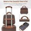 4 Piece ABS Luggage Set with Spinner Wheels TSA Lock and Travel Cosmetic Case Lightweight for Vacation - Cuddlewood - 3 of 4