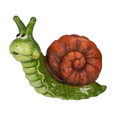 Northlight 13.5" Green and Brown Snail Outdoor Garden Statue