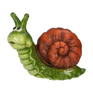Northlight 13.5" Green and Brown Snail Outdoor Garden Statue - 1 of 4