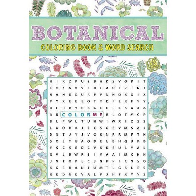 Botanical Coloring Book & Word Search - by  Editors of Thunder Bay Press (Paperback)