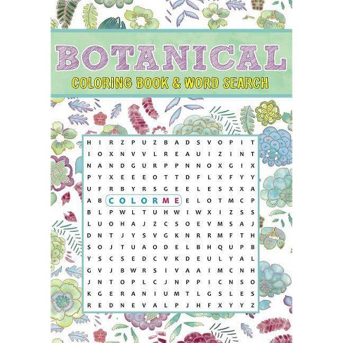 Botanical Coloring Book Word Search By Editors Of Thunder Bay Press Paperback Target