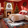 Christmas Area Rug Santa Claus Washable Rugs for Living Room Throw Rugs Non Slip, Soft Low Pile Floor Runners Christmas Decorations - 2 of 4