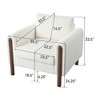 NicBex Oversized Accent Chair with Walnut Legs,Sofa Chair with Curved handrail,Arm Chair for Bedroom,Reading Room - 3 of 4