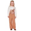 Deux par Deux Girl Organic Jersey T-Shirt Off-White with Teddy Bears - 2 of 4