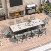 PURPLE LEAF Dining Set Patio Metal Table and Wicker Rattan Chairs for Outside Porch Garden Kitchen Modern Outdoor Furniture Sets - 2 of 4
