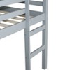 NicBex Twin Size Loft Bed Wooden Bed Frame with Ladder and Full Length Guardrail, No Box Spring Required, Space saving - 4 of 4