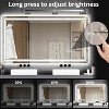 Anti-Fog LED Bathroom Mirror, Dimmable Vanity Mirror with Front & Back Lighting, Memory Function, Stepless Dimming, Modern Bathroom Wall Mirror - 2 of 4