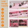 Sideboard Buffet Cabinet With Power Outlet,Kitchen Storage Cabinet With 2 Fluted Acrylic Drawers - 4 of 4