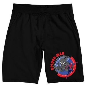 Spider-Man Your Friendly Neighborhood Superhero Men's Black Sleep Pajama Shorts - 1 of 3