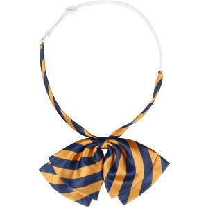 INSPIRE CHIC Women's Double Layers Pretied Bowknot Striped Cute Uniform Ties - 1 of 4