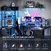 Garvee U Shaped Gaming Desk - 78.7" Reversible Computer Desk with Built-In Monitor Stand, LED Lights, and Charging Support - 2 of 4