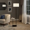 Hudson and Canal Floor Lamp with Marble Tray Table and Fabric Shade - 4 of 4