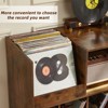 MOEPISY Turntable Stand with Storage, Vinyl Record Holder with Display Area Retro Brown - 2 of 4