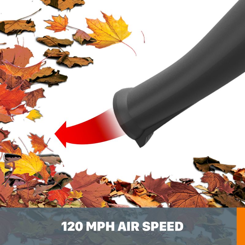Worx WG545.1 20V Power Share AIR Cordless Leaf Blower & Sweeper, 5 of 10
