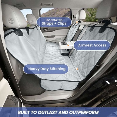 Black Heavy Duty Dog Seat Cover with Hammock for Cars