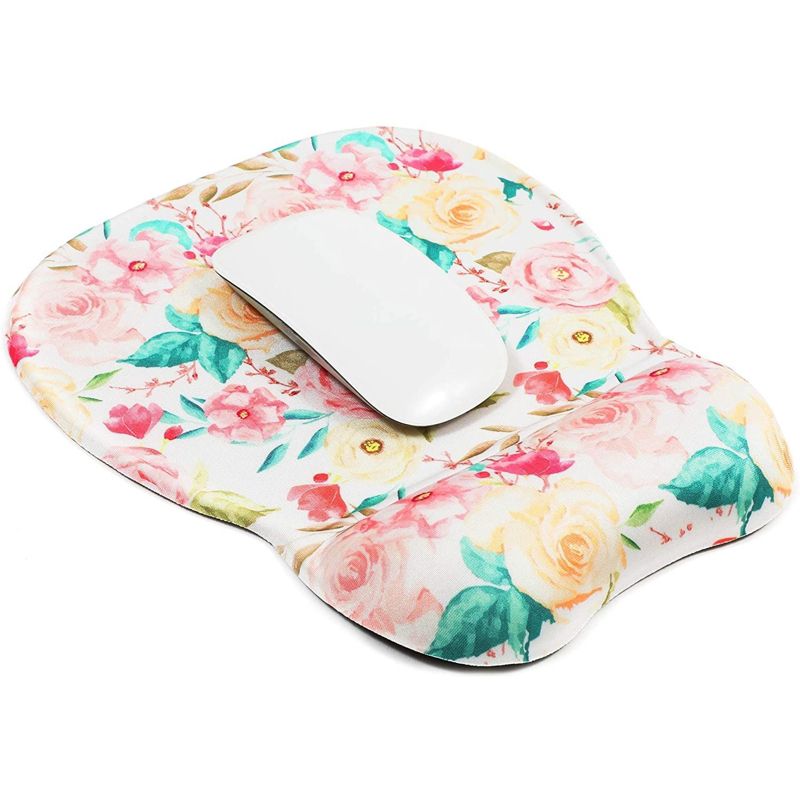 Okuna Outpost Computer Mouse Pad Mousepad with Keyboard Wrist Rest Support, Floral Office Desk Accessories, 4 of 8
