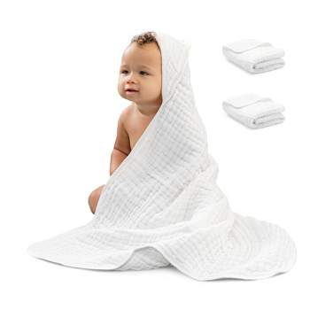 Baby Hooded Muslin Cotton Towel for Kids by Comfy Cubs