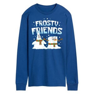 Men's - SpongeBob SquarePants - Frosty Friends Long Sleeve Graphic T-Shirt - 1 of 4